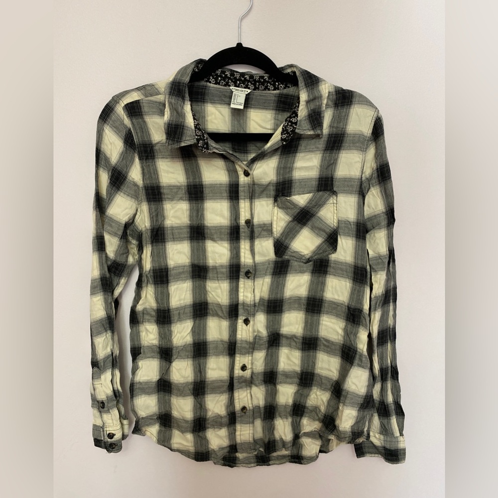 Gingham Button-Up Shirt